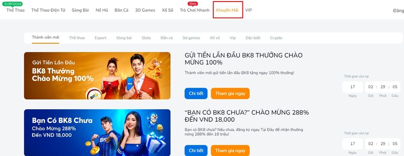 Hướng dẫn cách tham gia ưu đãi tại nhà cái BK8