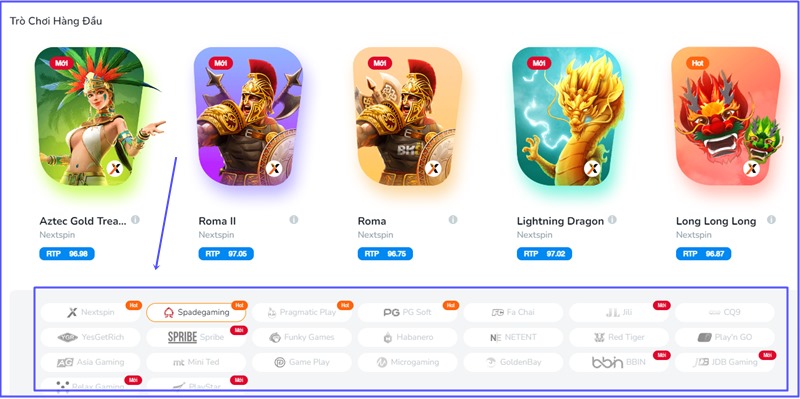 Kho game đa dạng